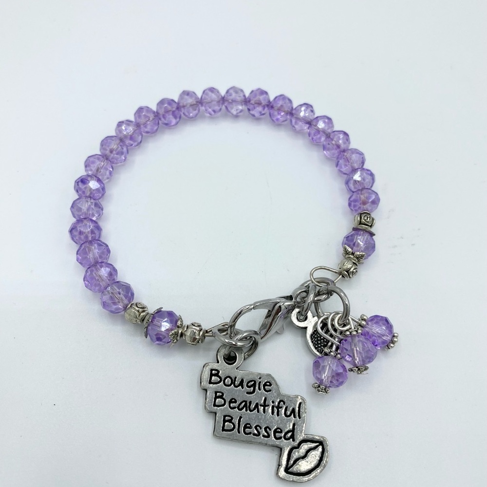 Chubby Chico Charms  Bougie Beautiful Blessed Splash Of Color Crystal Bracelet